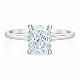 14K White Gold 1.58CT Cushion Cut Lab Grown Diamond Solitaire