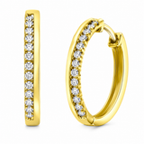 10K Yellow Gold .325CTW Diamond Hoops