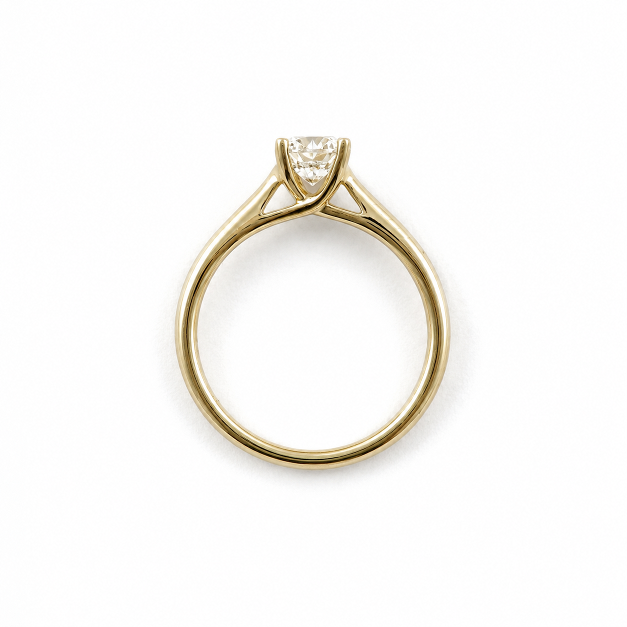 14K Yellow Gold .75CT Round Brilliant Diamond Solitaire