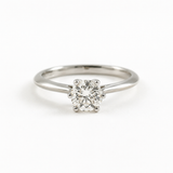 18KPD 1.02CT Round Brilliant 6 Claw Delicate Icon Solitaire
