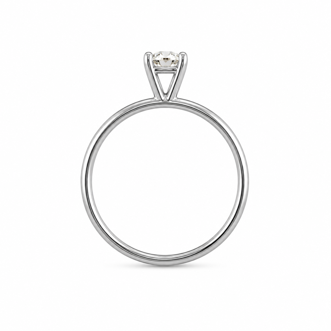 10K White Gold .25CT Round Brilliant Diamond Solitaire