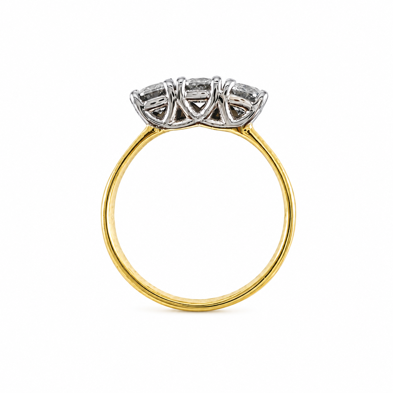 14K Yellow Gold 1.00CTW Diamond Trinity