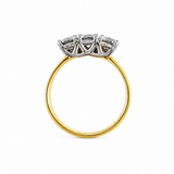 14K Yellow Gold 1.00CTW Diamond Trinity
