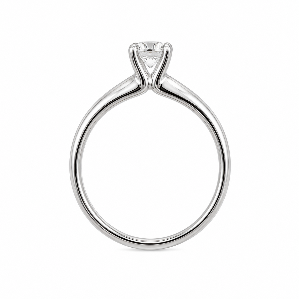 14K White Gold .50CT Round Brilliant Diamond Solitaire