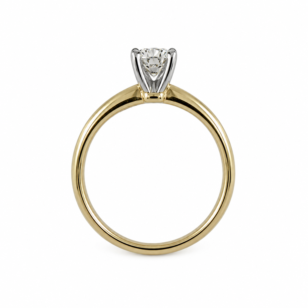 14K Yellow Gold .54CT Round Brilliant Diamond Solitaire