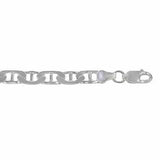 Sterling Silver 3mm Flat Marine Link Bracelet 7.5"