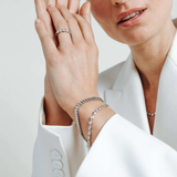 TI SENTO Multi Shape Cubic Zirconia Bezel Set Bracelet