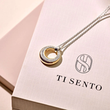 TI SENTO Layered Zirconia Necklace