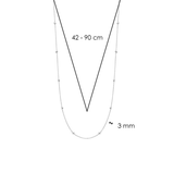 TI SENTO Zirconia Station Necklace