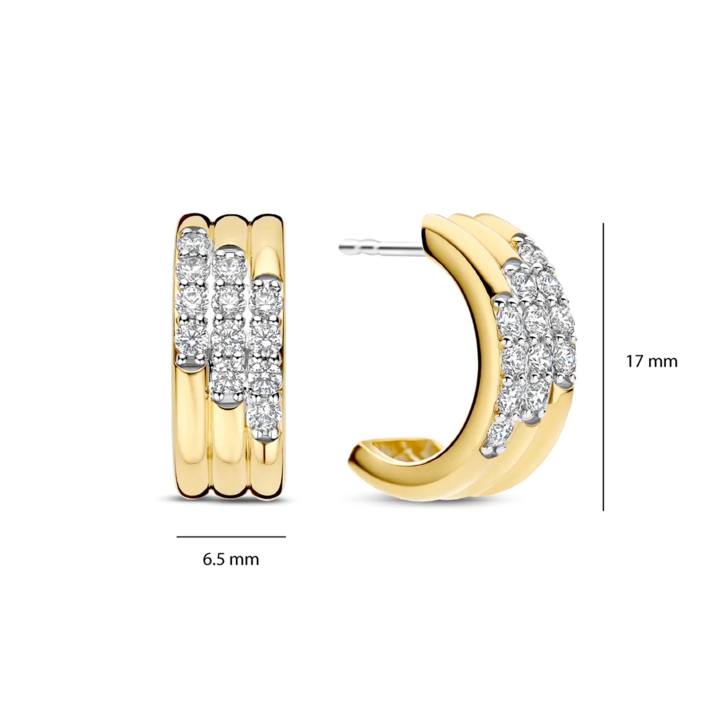 TI SENTO Stardust Zirconia Layered Earrings
