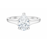 14k White Gold 1.54CT Pearshape Lab Grown Diamond Solitaire