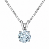 10K White Gold .50CTW Lab Grown Diamond Solitaire Pendant