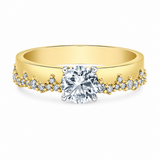 14K Yellow & White Gold 1.32CTW Canadian Diamond "Tides Of Love" Ring