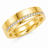 14K Yellow Gold .21CTW Diamond Fashion Band