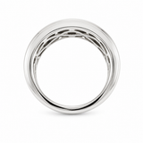 10K White Gold .50CTW Round Brilliant Diamond Channel Claw Set Band