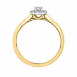 10K Yellow Gold .20CTW Oval Diamond Halo Ring