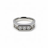 14K White Gold 1.30CTW Diamond Mens Band
