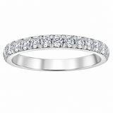 14k White Gold .75CTW Pave Diamond Band