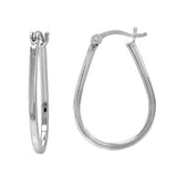 Sterling Silver Oval Hoops