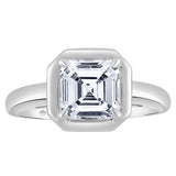 14K White Gold 2.05CT Assher Cut Lab Grown Diamond Ring
