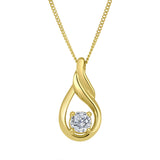 10K Yellow Gold .20CT Lab Grown Diamond Teardrop Pendant