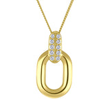10K Yellow Gold .07CTW Lab Grown Diamond Link Pendant