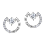 10K White Gold .40CTW Lab Grown Diamond Open Circle Studs