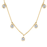 10K Yellow Gold .50CTW Lab Grown Diamond Station Necklace
