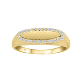 10K Yellow Gold .14CTW Lab Grown Diamond Signet Ring