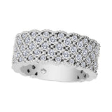 10K White Gold 1.00CTW Lab Grown Diamond Wide Scalloped Egde Band