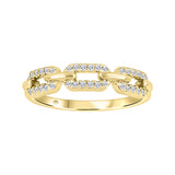 10K Yellow Gold .18CTW RB Lab Grown Diamond Chainlink Band