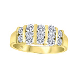10K Yellow Gold 1.50CTW Lab Grown Diamond Wide Fashion Ring