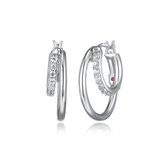 Elle "Simpatico" Double Layer Cubic Zirconia Hoop