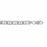 Sterling Silver 20" Flat Marine Link Chain