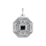 Thomas Sabo Blackened Sterling Silver Lucky Charm Black Onyx Pendant