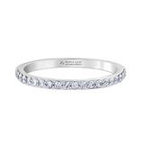 18K Palladium White Gold .201ctw Canadian Diamond Band
