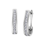 10K White Gold 1.00ctw Diamond Leverback Earrings