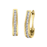 10K Yellow Gold 1.00ctw Diamond Leverback Earrings