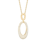 Joanli Nor Gold Tone Paris Oval Necklace