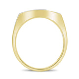 14K Yellow and White Gold .18ctw Diamond Large Ring