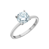 14K White Gold 1.70ctw Round Brilliant Lab Grown Diamond Ring with Hidden Halo