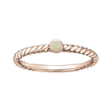 10K Rose Gold Opal Braided Chi Chi Ring