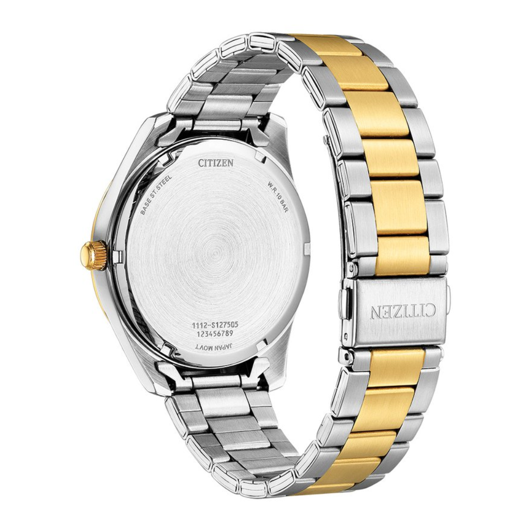 Citizen WR100 Quartz Two-Tone Watch with Blue Dial
