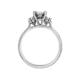 10K White Gold .323ctw Canadian Diamond Illuminaire Trinity Ring