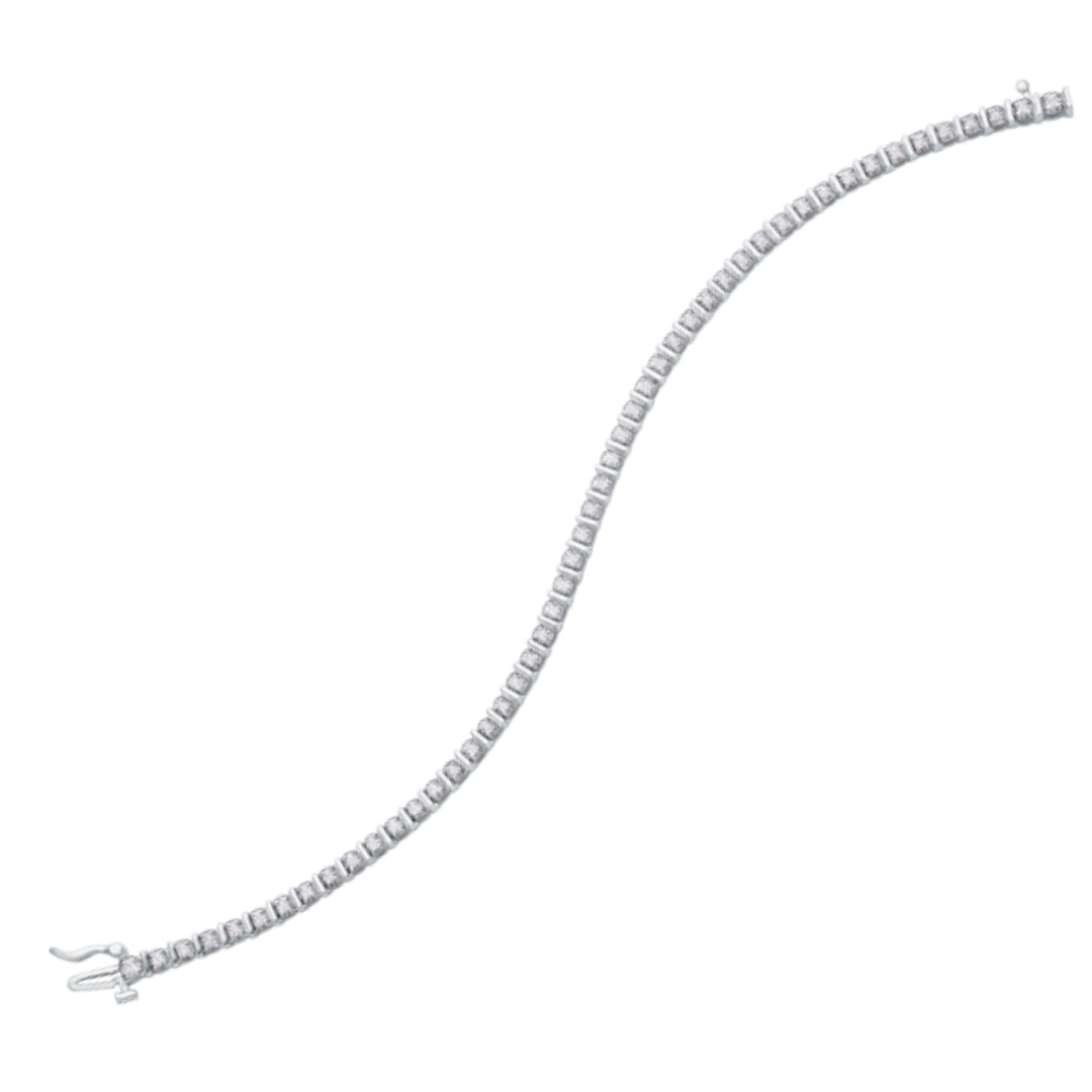 10K White Gold 1.50ctw Diamond Tennis Bracelet
