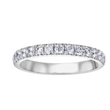 14K White Gold 1.00ctw Pave Diamond Band