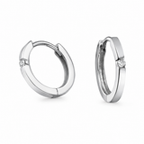 10K White Gold .04CTW Diamond Huggies