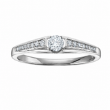 10K White Gold .22CTW Canadian Diamond Ring