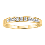 10K Yellow Gold .10ctw Channel Set Diamond Band