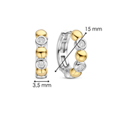 TI SENTO Bubble & Cubic Zirconia Bezel Hoops